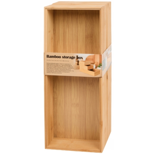 SKRZYNKI POJEMNIKI PUDEŁKA ORGANIZERY BAMBUSOWE ZESTAW 3 SZT 15-23-38 CM