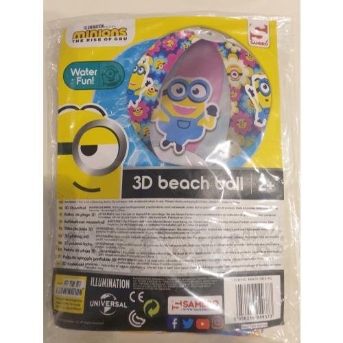 Piłka plażowa dmuchana wzór Minionki 3D kolorowe