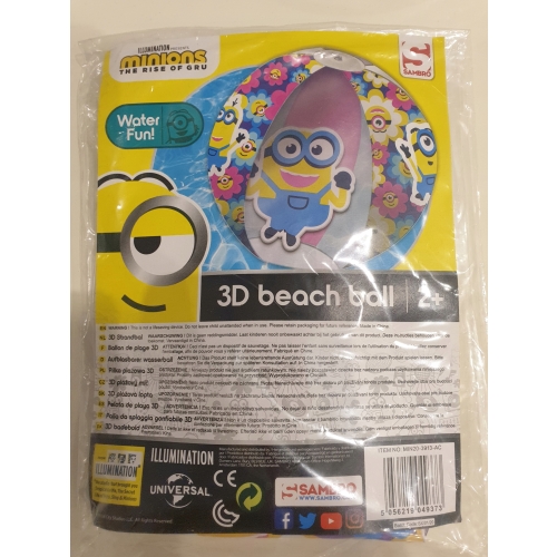 Piłka plażowa dmuchana wzór Minionki 3D kolorowe