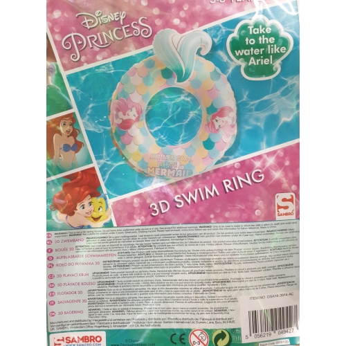 Dmuchane koło ratunkowe PRINCESS ARIEL 3D DISNEY