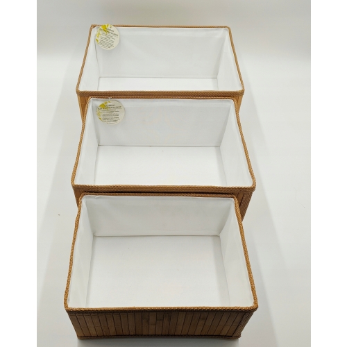 KOSZYK BAMBUSOWY ORGANIZER pudełko 32 x 25 x 15 cm