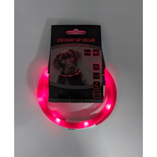 ŚWIECĄCA OBROŻA LED DLA PSA 70 cm silikonowa 75