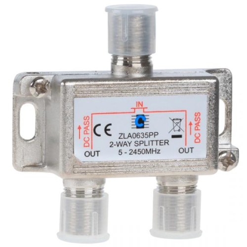 Splitter 2way 5-2450MHz power pass