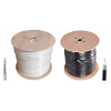 Kabel koncentryczny RG59 TriShield Czarny/Biały 1 Metr
