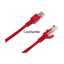 Patchcord kabel UTP kat. 5e wtyk - wtyk 10m czerwony INTEX (KOM0135)