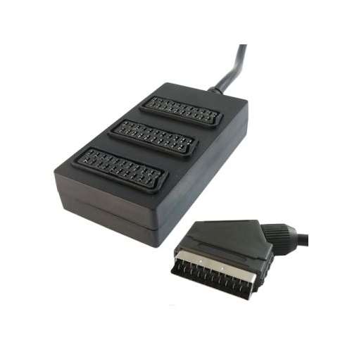 Przyłącze wtyk SCART na 3 gniazda SCART (Eurozłącze) - ZLA0387