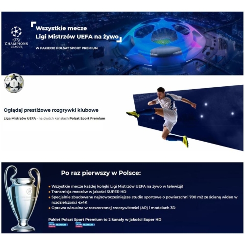 Pakiet 6 kanałów Polsat Sport Premium Super HD na 12 m