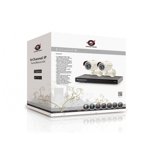 Zestaw kamer C8CHIPSKIT 8CH NVR 2x kamery IP 2Mpx POE