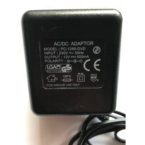 Zasilacz PC-1250-DVD  (12V-500mA)