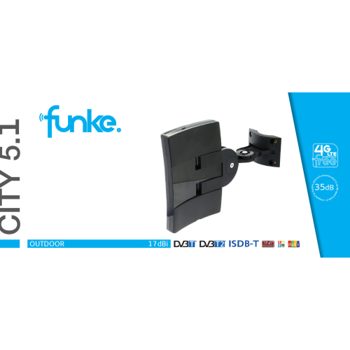 Antena Zewnętrzna Funke City 5.1 DVB-T/T2 LTE 4G